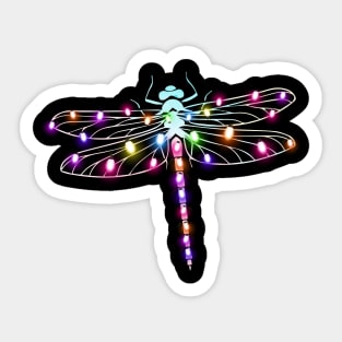 Dragonfly Christmas Lights Funny Dragonfly Xmas Tree Sticker